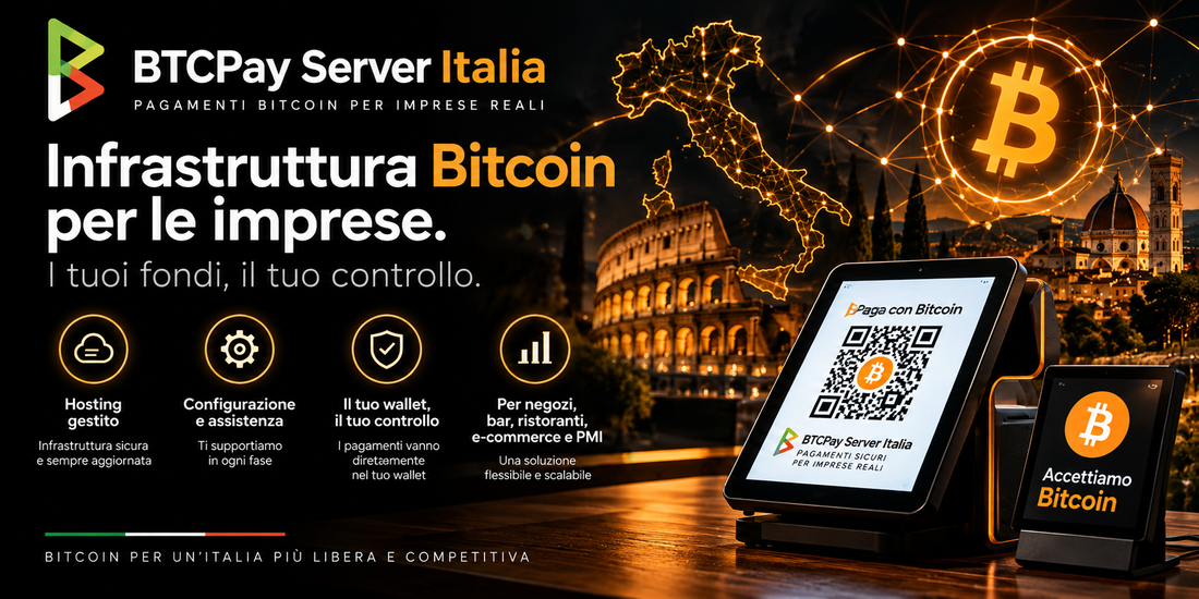 BTCPay Server Italia: infrastruttura Bitcoin e assistenza tecnologica per le imprese