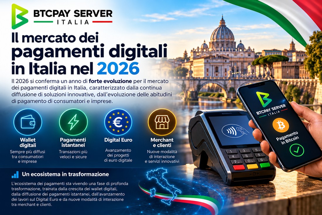 Pagamenti digitali in Italia nel 2026: il valore dell’indipendenza con BTCPay Server Italia
