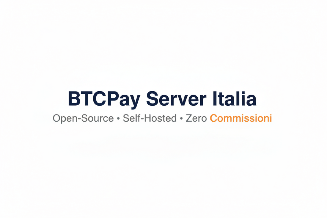 Bitcoin Social Forum 2026 – BTCPay Server Italia è Sponsor Ufficiale