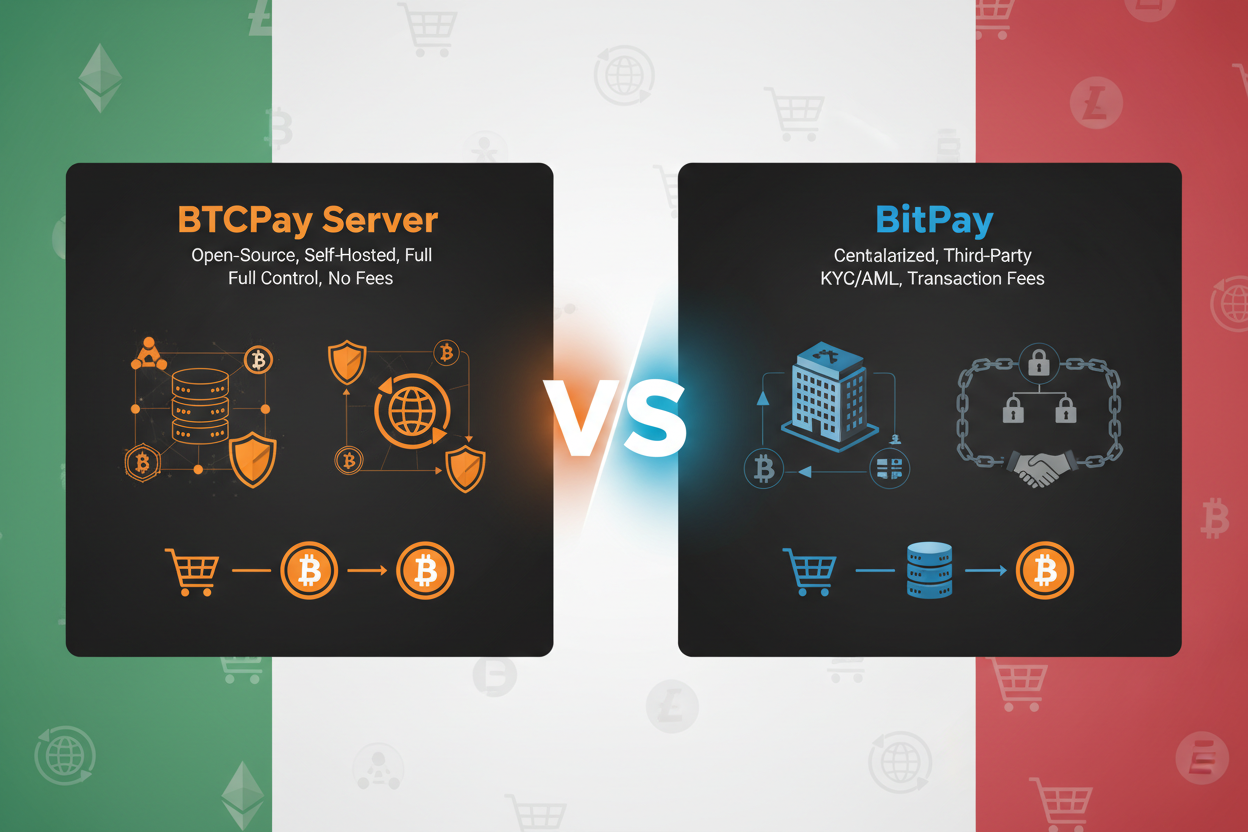 BTCPay Server vs BitPay: quale scegliere per il tuo e-commerce italiano?