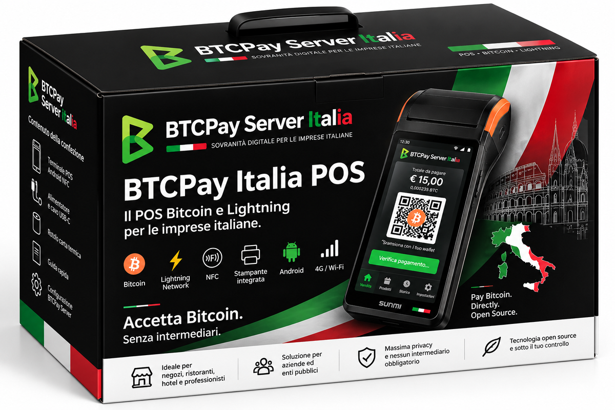 BTCPay Italia POS – Pagamenti Bitcoin e Lightning
